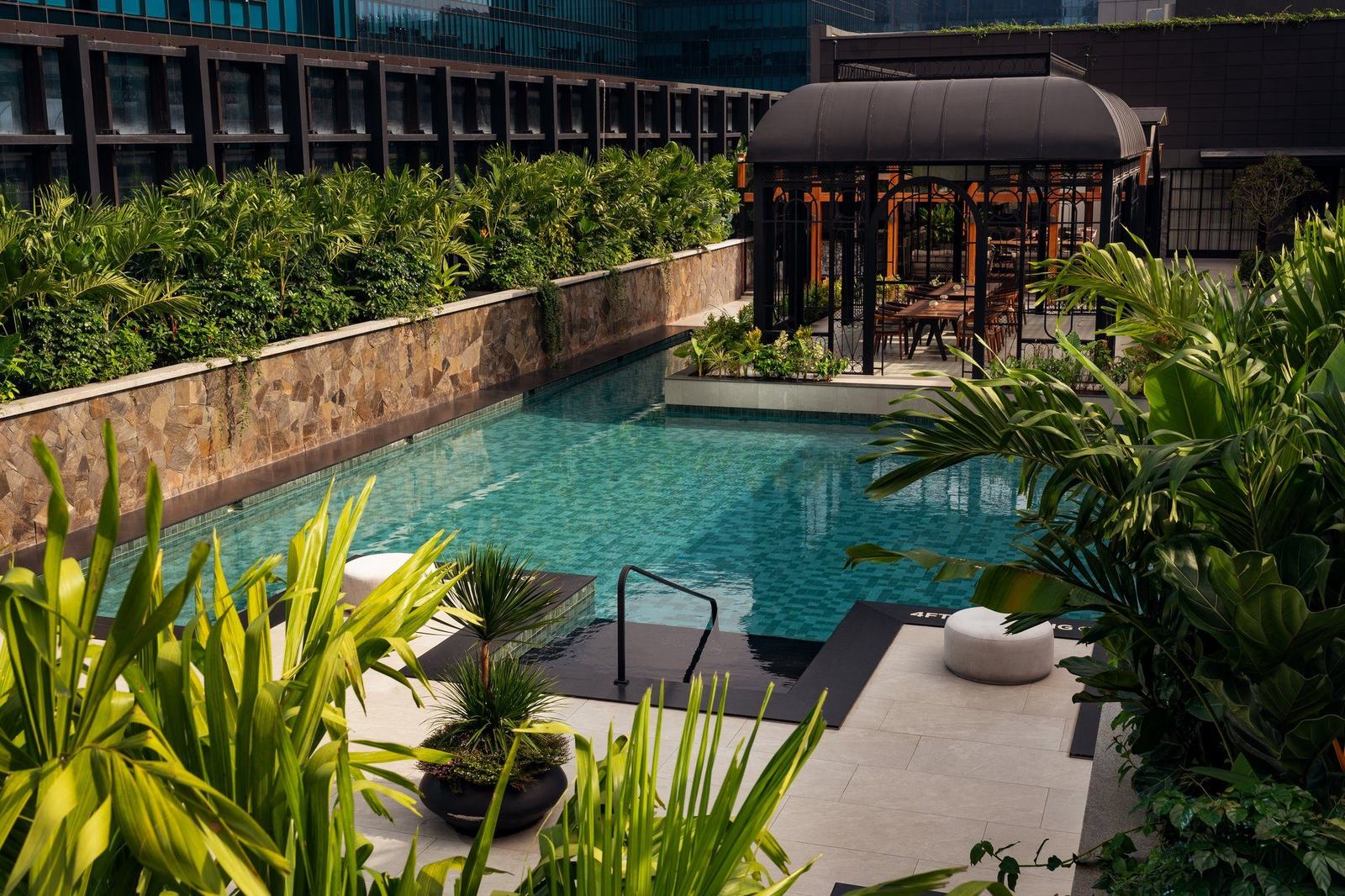 Rooftop Pool at The Quorum, Hyderabad